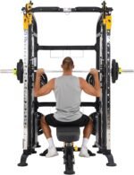 Altas Strength M810 Smith Machine Home Gym, 2:1 Pulley, 1000 lb Capacity | Guided full-body strength system for safer solo lifting, progressive overload, and space-saving home or light commercial use - Image 6