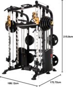 Altas Strength M810 Smith Machine Home Gym, 2:1 Pulley, 1000 lb Capacity | Guided full-body strength system for safer solo lifting, progressive overload, and space-saving home or light commercial use - Image 10