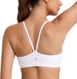 CRZ YOGA Butterlift V Back Sports Bras | Double Lined, Light Support, Non Padded, Yoga, Buttery Soft, Scoop Neck, Spaghetti Strap, for Women - Image 2