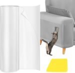 Cat Scratch Protector 11.8" x 118" Self-Adhesive Single Side Furniture Protectors from Cats Scratch, Cat Couch Scratch Protector, Transparent DIY Cutting Anti Scratch Furniture Protector - Image 2