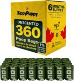 Dog Poop Bags (Canadian Owned) – 360 Count Extra Thick, Leak-Proof & Tear-Resistant | 13 x 9” Dark Green, Non-Transparent Dog Waste Bags | Easy-Open, Fits Standard Dispensers | Unscented - Image 2