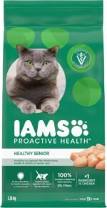 IAMS Proactive Health Senior Dry Cat Food, Chicken Flavour, 3.18kg | Real Chicken 1st Ingredient, no fillers, Vitamin E immune support, taurine for heart health, grain free - Image 2