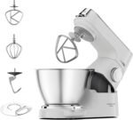 Kenwood Titanium Chef Baker KVC65.001WH, Pastry Robot with Integrated Scales, Including 3-Piece Pastry Set, Spatula & Splash Protection, 1200 W, White - Image 2