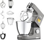 Kenwood Titanium Chef Patissier XL KWL90.034SI, Integrated Mixer Scales, K Beater, Kneader, Whisk, Soft Beater, Two Bowls, Splash Proof Lid, 1400W, Steel, Silver - Image 2