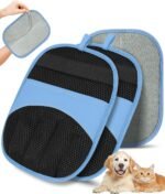 Magic Brush Glove Pet Hair, 2 Pack Removal Tool for Dogs and Cats | Electrostatic Magic Brush, Reusable, Grooming Needs, Fur Remover for Furniture, Clothes, Car Seats(Blue) - Image 2