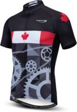 Men Cycling Jersey Canada Bike Short Sleeve 3-Pockets Breathable Quick-Dry Shirt Tops S-3XL - Image 2