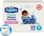 Royale Premium Diapers, Size Newborn (up to 10lb), 138 Count, Disposable Baby Diapers (Packaging may vary) - Image 2