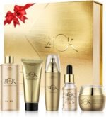 Skin Care Kit,6 in 1 24K Gold Skincare Toiletries Product Set for Women Mom | Moisturizing,Anti-aging,Facial Skincare Kit with Cleanser,Toner,Face Serum,Face Cream,Thanksgiving,Christmas Skin Care Kit - Image 2