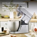 Kenwood KVL4100S Chef XL Planetary Pastry Processor, Blender Food Processor, 1200 W, Large 6.7 Litre Bowl, 3 Mixing Accessories, Electronic Speed Adjustment and Pulse, Steel, Silver - Image 3