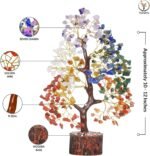 Chakra Tree of Life - Crystal Tree for Positive Energy - Seven Chakra Tree - 7 Chakra Tree, Money Tree, Feng Shui Decor, Chakra Stones, Crystals and Healing Stones, Premium Meditation Accessories - Image 8
