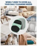 Magic Brush Glove Pet Hair, 2 Pack Removal Tool for Dogs and Cats | Electrostatic Magic Brush, Reusable, Grooming Needs, Fur Remover for Furniture, Clothes, Car Seats (Green) - Image 6