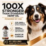 CB2 Hemp Oil for Dogs [225,000mg / 240mL / Organic] - Natural Hip and Joint Supplement for Dogs - Calming Anxiety Relief - Extra Strength for Pain, Inflammation, Arthritis, Stress, Aggression - Image 3