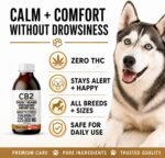 CB2 Hemp Oil for Dogs [225,000mg / 240mL / Organic] - Natural Hip and Joint Supplement for Dogs - Calming Anxiety Relief - Extra Strength for Pain, Inflammation, Arthritis, Stress, Aggression - Image 8