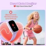 Fikami SmartWatch for Kids Girls Boys No APP/Phone Needed, 1.83" IP68 Waterproof Sport Kids Watch Pedometer, Heart Rate, Sleep Monitor, Step Counter, 12 Puzzle Games for Girls Boys Teens 6-16 (Purple) - Image 6