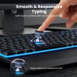 SABLUTE KM25Pro Wireless Keyboard and Mouse Combo, Rechargeable Backlit Full-Size Keyboard with Wrist Rest, Phone Holder & Quiet Keys, 2.4G USB-C/USB-A for Office, PC, Laptop, Mac (Black) - Image 4