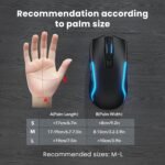 SABLUTE KM25Pro Wireless Keyboard and Mouse Combo, Rechargeable Backlit Full-Size Keyboard with Wrist Rest, Phone Holder & Quiet Keys, 2.4G USB-C/USB-A for Office, PC, Laptop, Mac (Black) - Image 10