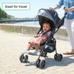 Summer Infant, 3D Mini Convenience Stroller Lightweight Stroller with Compact Fold MultiPosition Recline Canopy with Pop Out Sun Visor and More Umbrella Stroller for Travel and More, Gray - Image 3