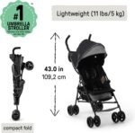 Summer Infant, 3D Mini Convenience Stroller Lightweight Stroller with Compact Fold MultiPosition Recline Canopy with Pop Out Sun Visor and More Umbrella Stroller for Travel and More, Gray - Image 4