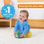 Bright Starts Oball Easy-Grasp Baby Rattle Ball in Teal, Ages Newborn and Up, Unisex, 4 Inches - Image 3
