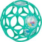 Bright Starts Oball Easy-Grasp Baby Rattle Ball in Teal, Ages Newborn and Up, Unisex, 4 Inches - Image 5