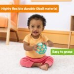 Bright Starts Oball Easy-Grasp Baby Rattle Ball in Teal, Ages Newborn and Up, Unisex, 4 Inches - Image 6