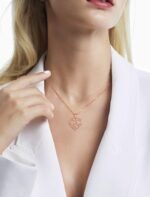 INFUSEU Heart Initial Necklaces for Women Girls, A-Z Letter Jewelry Rose Gold Romantic Gifts for Her - Image 5