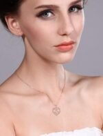 INFUSEU Heart Initial Necklaces for Women Girls, A-Z Letter Jewelry Rose Gold Romantic Gifts for Her - Image 7