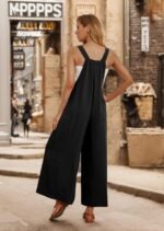 IWOLLENCE Jumpsuit for Women Wide Leg Overall Women's Dungarees with Adjustable Straps and Pockets Maternity Jumpsuit - Image 3