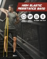 Fitense Resistance Bands Set - Pull Up Bands for Men Women, Workout Bands Resistance with Door Anchor, Training Poster & Pouch, Exercise Bands for Stretching/Therapy/Home Gym/Fitness - Image 7