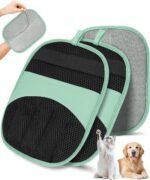 Magic Brush Glove Pet Hair, 2 Pack Removal Tool for Dogs and Cats | Electrostatic Magic Brush, Reusable, Grooming Needs, Fur Remover for Furniture, Clothes, Car Seats (Green) - Image 2