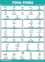 Palace Learning 4 Pack - yoga Poses Poster Volume 1, 2 & 3 + yoga Positions with Blocks - Beginner Position Exercise Charts - English and Sanskrit Names - Image 5