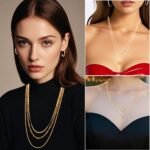 34pcs Gold Jewelry Set for Women Multi Layered Necklace Knuckle Rings Stackable Bracelets Dainty Earrings Fashion Jewelry set Anniversary Birthday Valentine Gift Pack for Women - Image 4