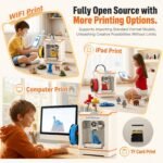 Entina Tina2C Mini 3D Printer Starter Bundle for Kids & Beginners, Fully Assembled, Auto Leveling, Easy Setup, WiFi & App Control, 3000+ Model Library, 20+ Creative DIY Modules, Includes 4-Color PLA - Image 7