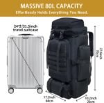 Hiking Backpack, 80L Camping Backpack, Waterproof Large Outdoor Sport Travel Daypack MOLLE Rucksack for Men Women - Image 3