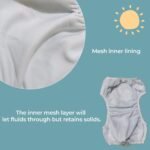 KaWaii Baby Reusable Swim Cloth Diaper Adjustable Swim Pants for Boys & Girls, Size Infants and Toddlers, One Size (Apple Cheek) - Image 5