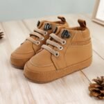 Meckior Infant Baby Boys Girls Walking Shoes Toddler Non Slip Rubber Sole Sneakers Soft Casual PU Leather Moccasins Prewalkers Crib Shoe First Walking Shoes 3-18 Months - Image 3