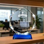 Custom K9 Crystal Award Trophy with Company Logo, Text & Employee Name, Personalized Corporate Recognition Award for Employee Appreciation, Years of Service Awards & Business Events - Image 6