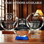 Custom K9 Crystal Award Trophy with Company Logo, Text & Employee Name, Personalized Corporate Recognition Award for Employee Appreciation, Years of Service Awards & Business Events - Image 8