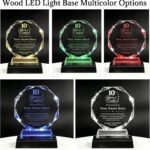 Custom K9 Crystal Award Trophy with Company Logo, Text & Employee Name, Personalized Corporate Recognition Award for Employee Appreciation, Years of Service Awards & Business Events - Image 9