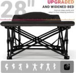Overmont Camping Cot with Cushion and Pillow - Image 3