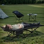 Overmont Camping Cot with Cushion and Pillow - Image 8