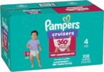 Pampers Diapers - Cruisers 360° - Size 4, up to 100% Leakproof Fit, Designed for Active Babies, Pull On Diaper, EZ Off Tabs Designed for Easy Changes, 1 Pack (Count of 108) - Image 3