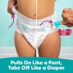 Pampers Diapers - Cruisers 360° - Size 4, up to 100% Leakproof Fit, Designed for Active Babies, Pull On Diaper, EZ Off Tabs Designed for Easy Changes, 1 Pack (Count of 108) - Image 10