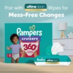 Pampers Diapers - Cruisers 360° - Size 4, up to 100% Leakproof Fit, Designed for Active Babies, Pull On Diaper, EZ Off Tabs Designed for Easy Changes, 1 Pack (Count of 108) - Image 14