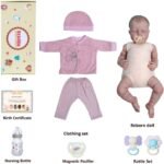 JIZHI Lifelike Reborn Baby Dolls - 18 inch Soft Body Realistic Newborn Baby Dolls American Sleeping Girl Dolls with Clothes and Toy Accessories Gift for Kids Age 3+ - Image 7