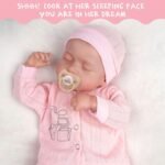 JIZHI Lifelike Reborn Baby Dolls - 18 inch Soft Body Realistic Newborn Baby Dolls American Sleeping Girl Dolls with Clothes and Toy Accessories Gift for Kids Age 3+ - Image 8