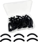30 PCS Eyelash Curler Refills, Black Silicone Lash Replacement Refill