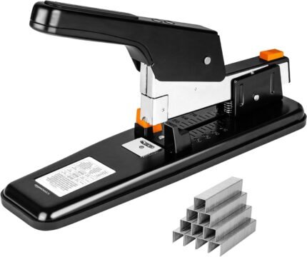 Amazon Basics Heavy Duty Stapler, 130 Sheet High Capacity, Large Office Stapler with 1000 Staples, White