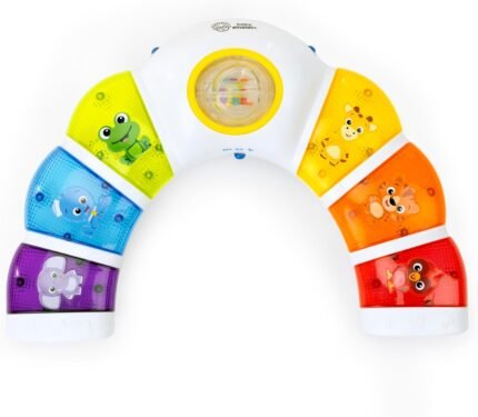 Baby Einstein Glow & Discover Light Bar Musical Activity Station and Tummy Time Toy, Montessori Cause and Effect Early Learning for 3-36 Months