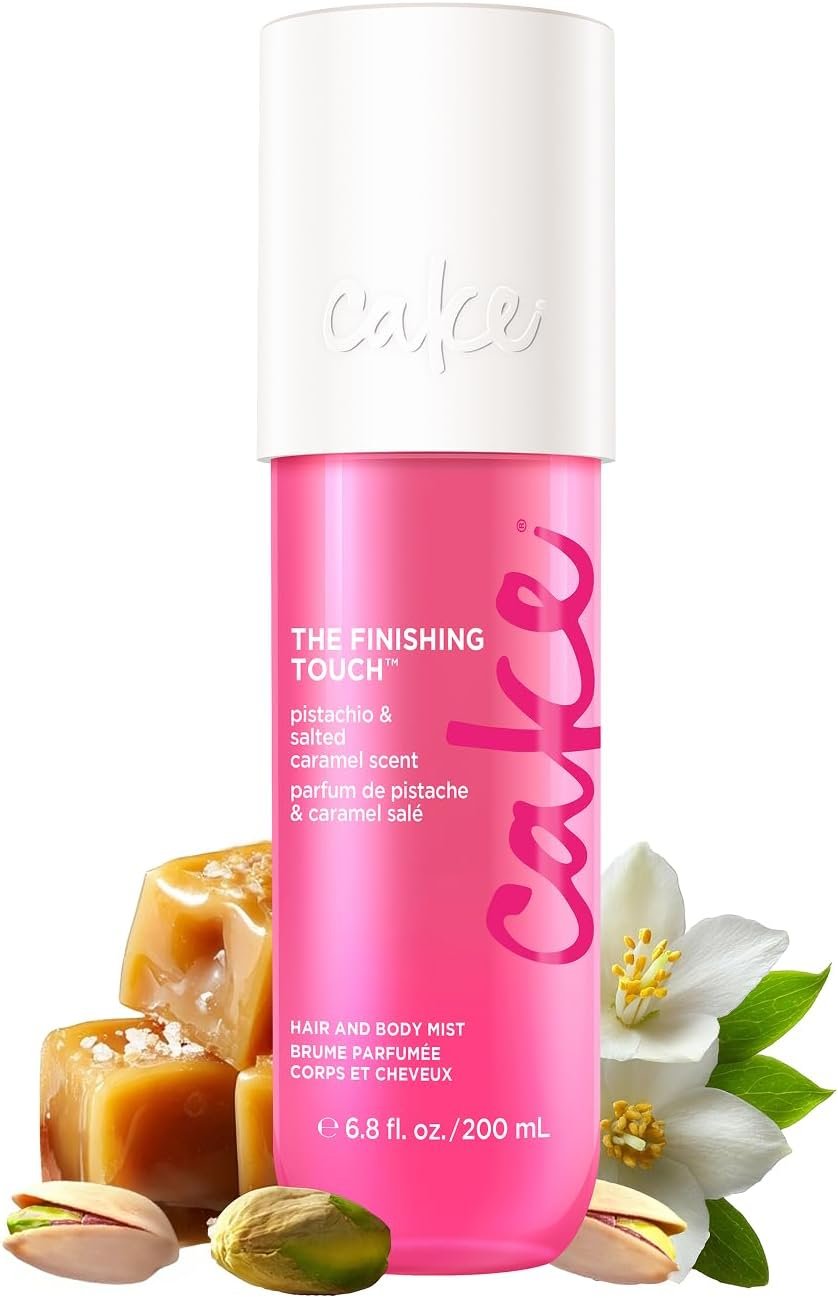Cake Beauty Hair & Body Mist, The Finishing Touch – Infused with Vitamin E & Argan Oil – Pistachio & Salted Caramel Scent – For All Skin & Hair Types – 6.8 Fl Oz / 200 mL Cake Beauty Hair & Body Mist, The Finishing Touch – Infused with Vitamin E & Argan Oil – Pistachio & Salted Caramel Scent – For All Skin & Hair Types – 6.8 Fl Oz / 200 mL